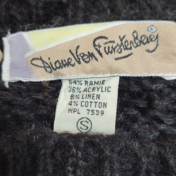 Diane Von Furstenberg Checkered Wool Jumper Sweater - Picture 3 of 8